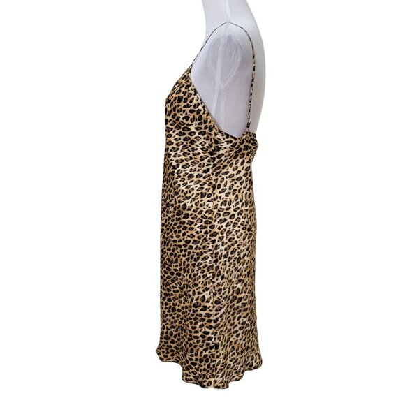 gilligan o'malley Size M Leopard/Cheetah Mini Slip Dress, Excellent Used Cond. - Picture 3 of 11
